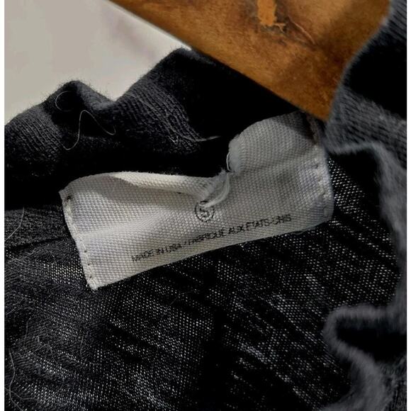 Anthropologie Top Womens Small Black Tank Ruffle Keyhole High Mock Neck Tla - Picture 3 of 9